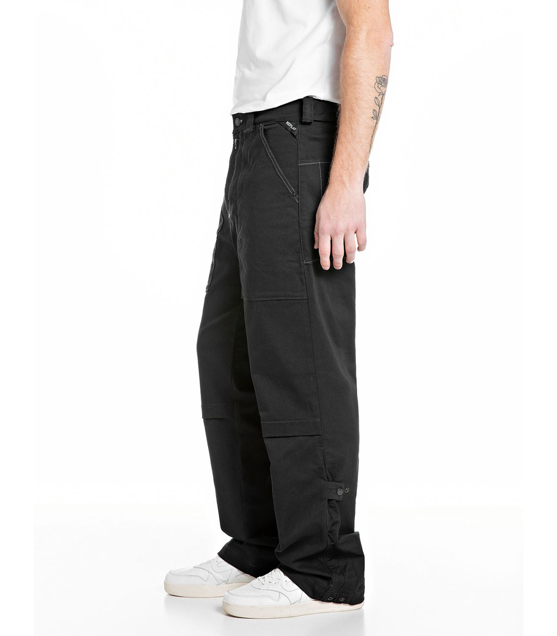 ワイドフィットARLON ブラックデザインデニム 詳細画像 ブラック 4